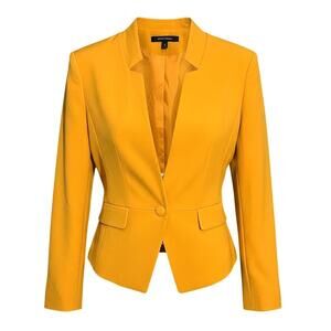 WHITE HOUSE BLACK MARKET Womens (12) Citrine Honey Notched Collar Blazer - NWTs